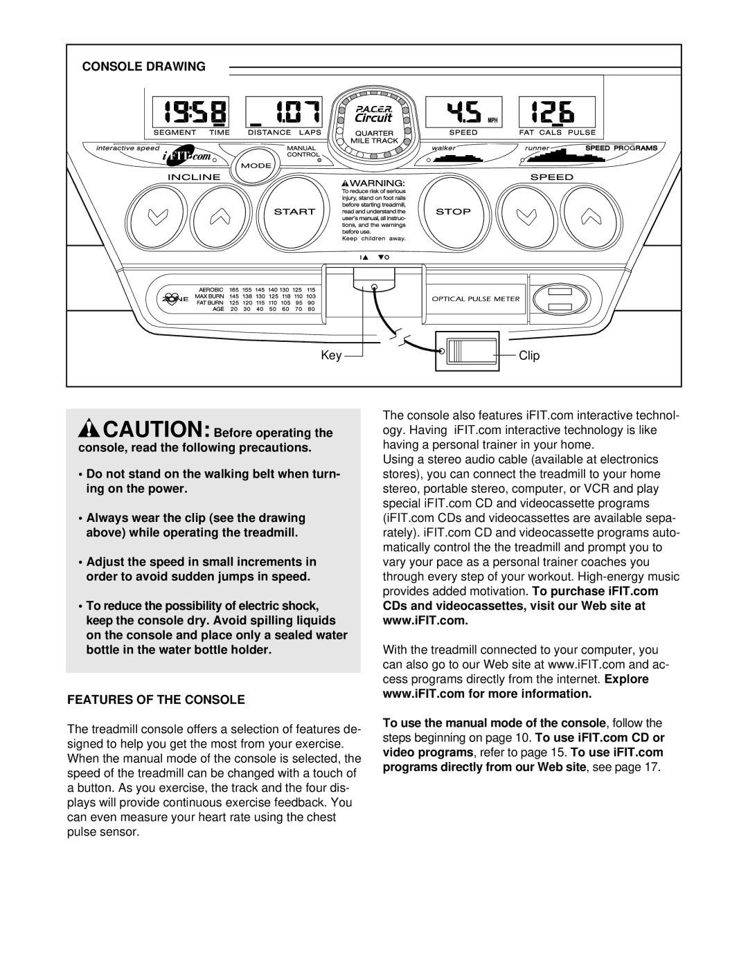 PYLE Audio PCTL49820 user manual Console Drawing, Features of the Console 