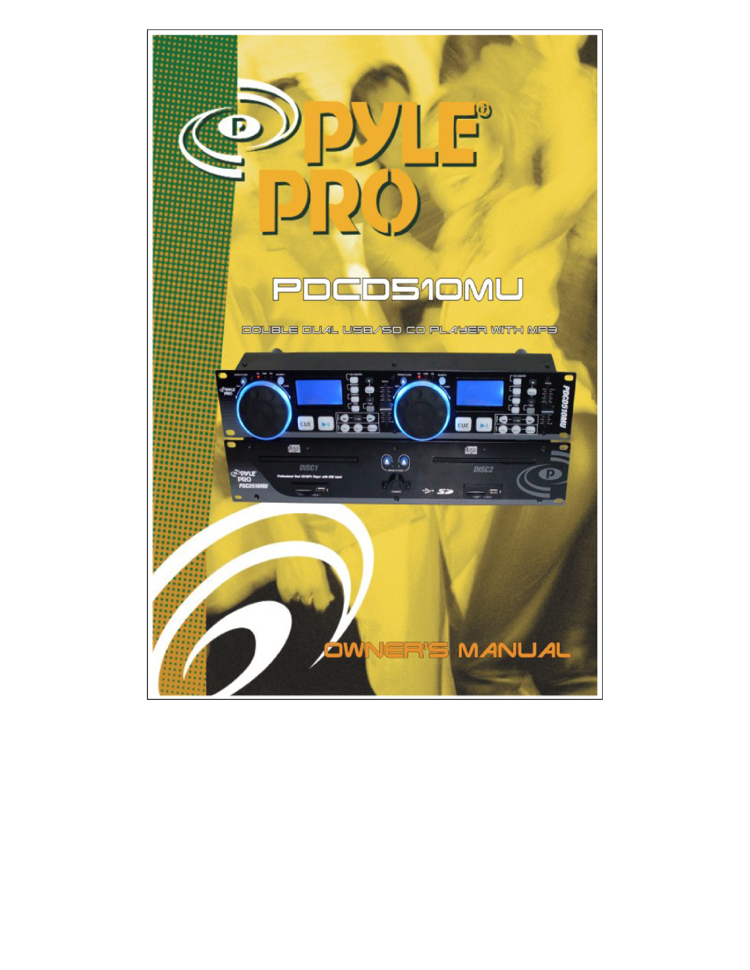 PYLE Audio PDCD510MU manual 