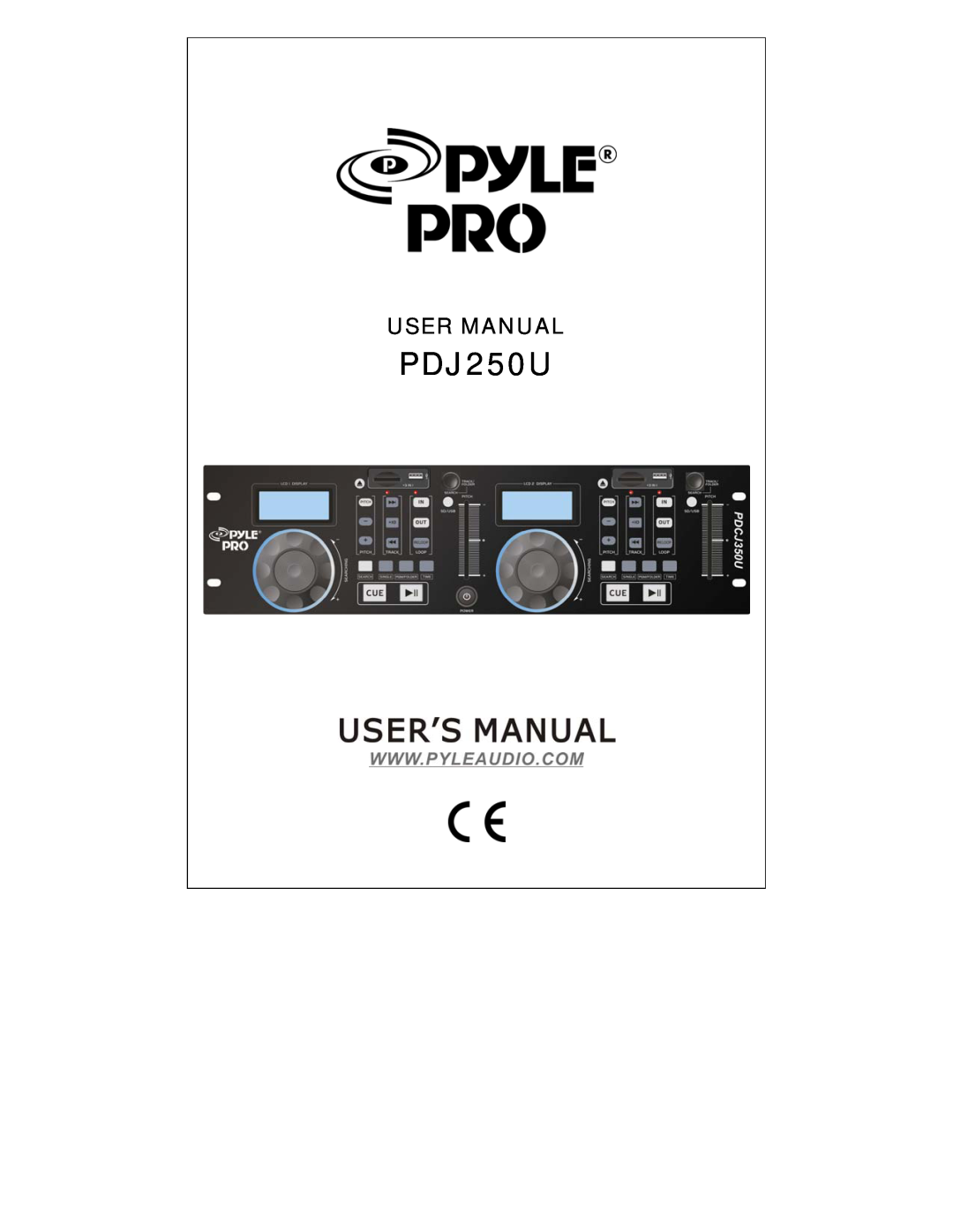 PYLE Audio PDJ250U user manual User Manual 