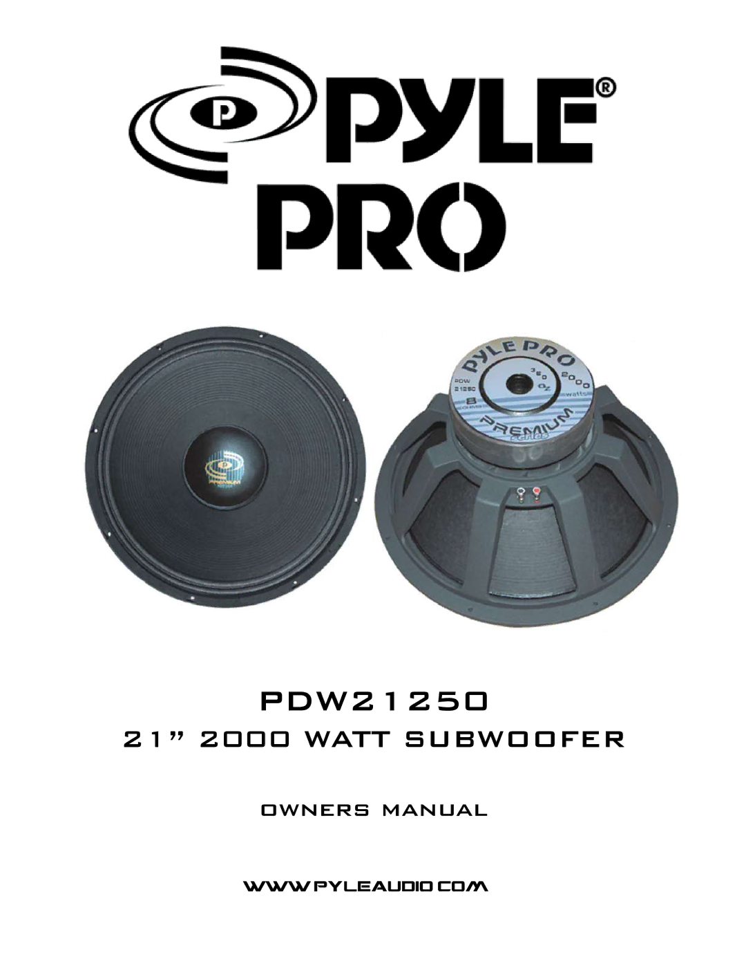 PYLE Audio PDW21250 owner manual 