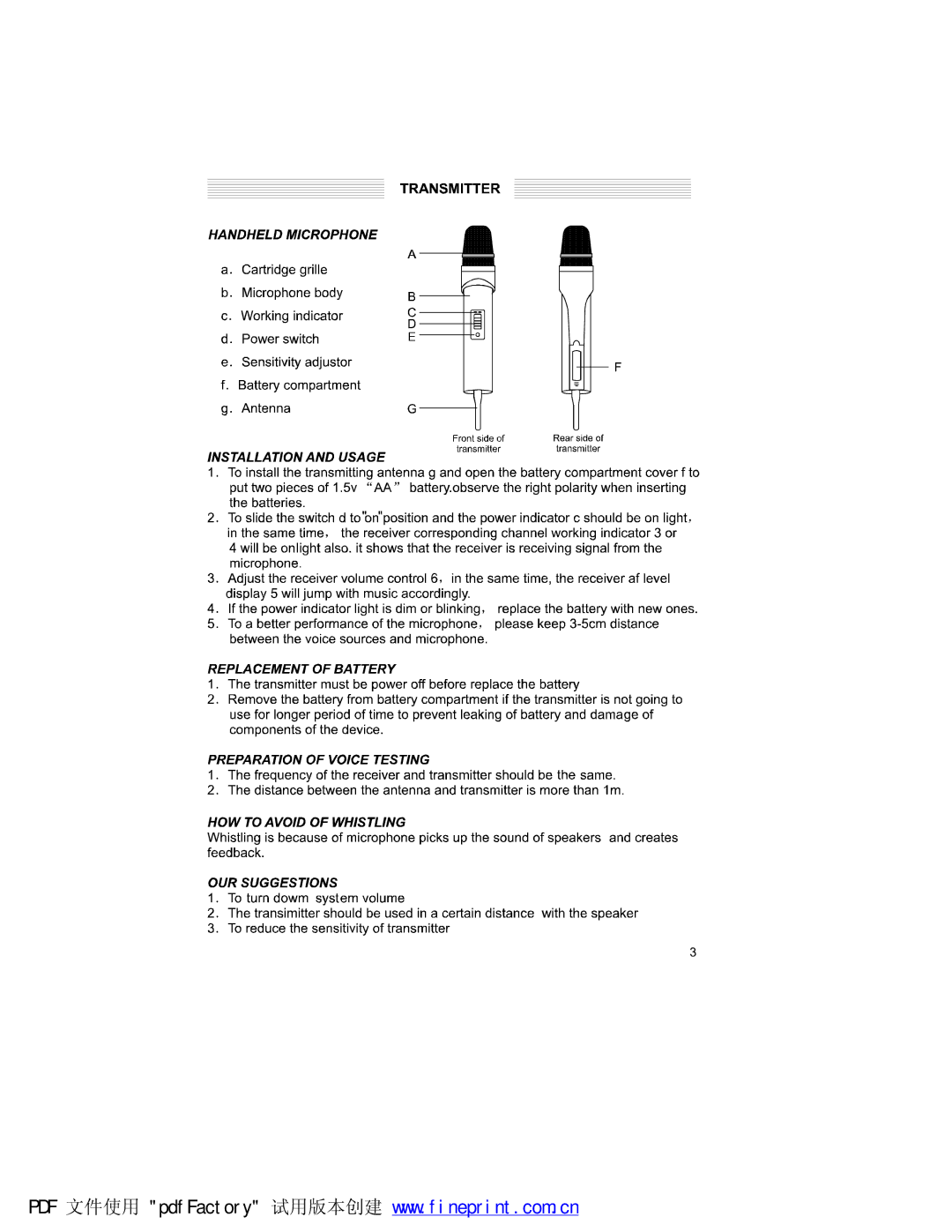 PYLE Audio PDWM1500 manual 