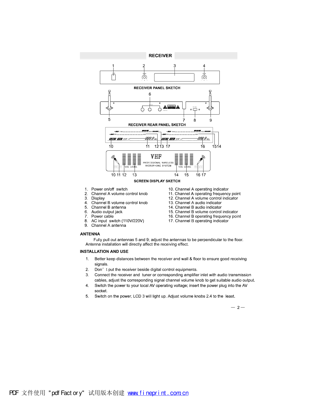PYLE Audio PDWM2300, PDWM3000 manual 