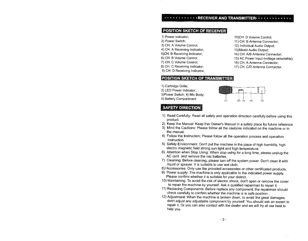 PYLE Audio PDWM5000 manual 