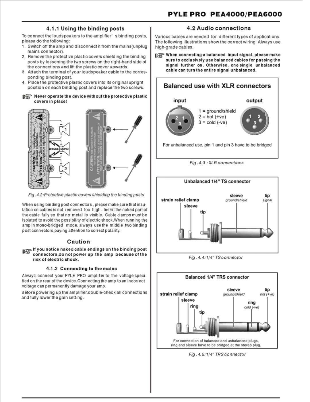 PYLE Audio PEA4000, PEA6000 manual 