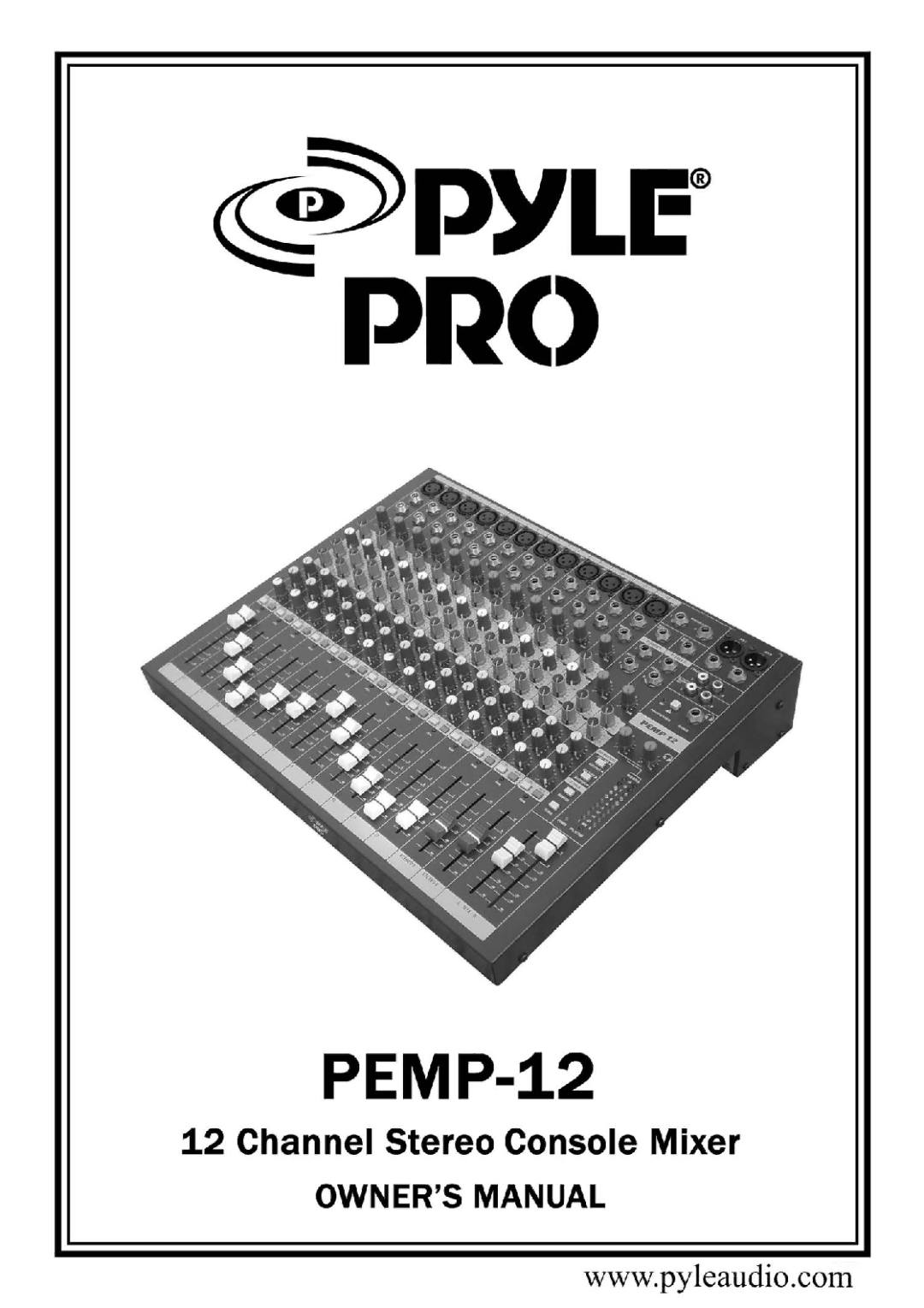 PYLE Audio PEMP-12 manual 