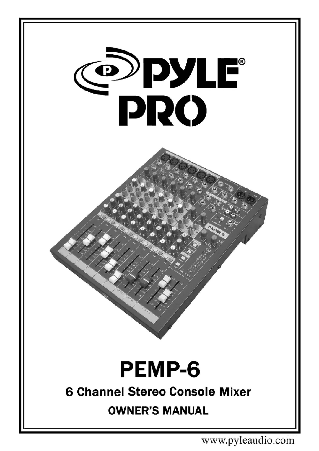 PYLE Audio PEMP-6 manual 