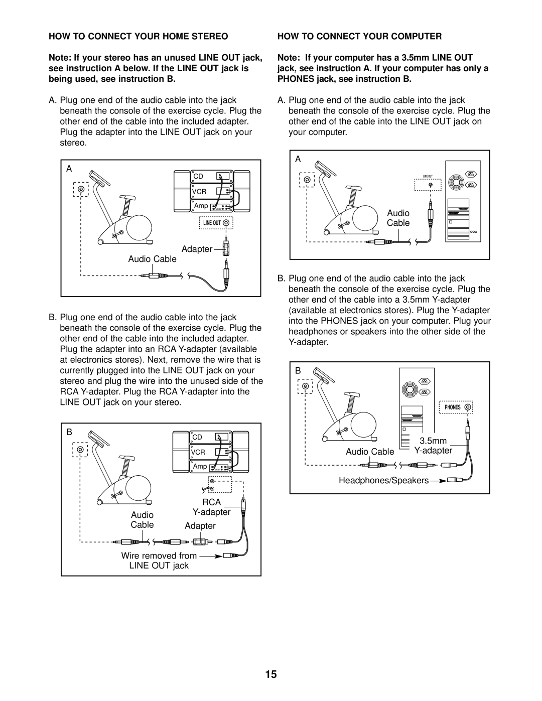 PYLE Audio PFEVEX19010 user manual HOW to Connect Your Home Stereo, Adapter Audio Cable, Line OUT jack on your stereo 