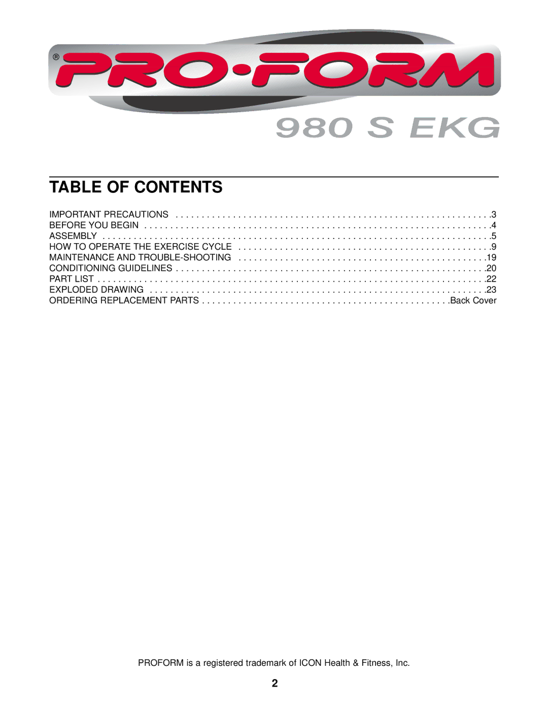 PYLE Audio PFEVEX19010 user manual Table of Contents 