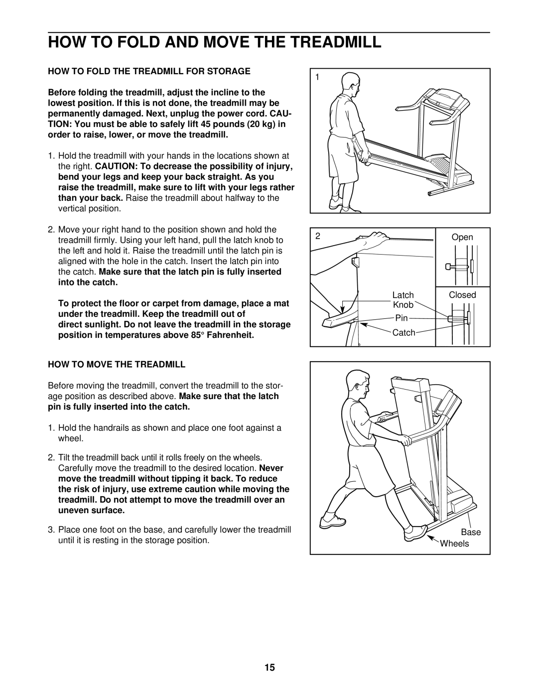 PYLE Audio PFTL62510 HOW to Fold and Move the Treadmill, HOW to Fold the Treadmill for Storage, HOW to Move the Treadmill 