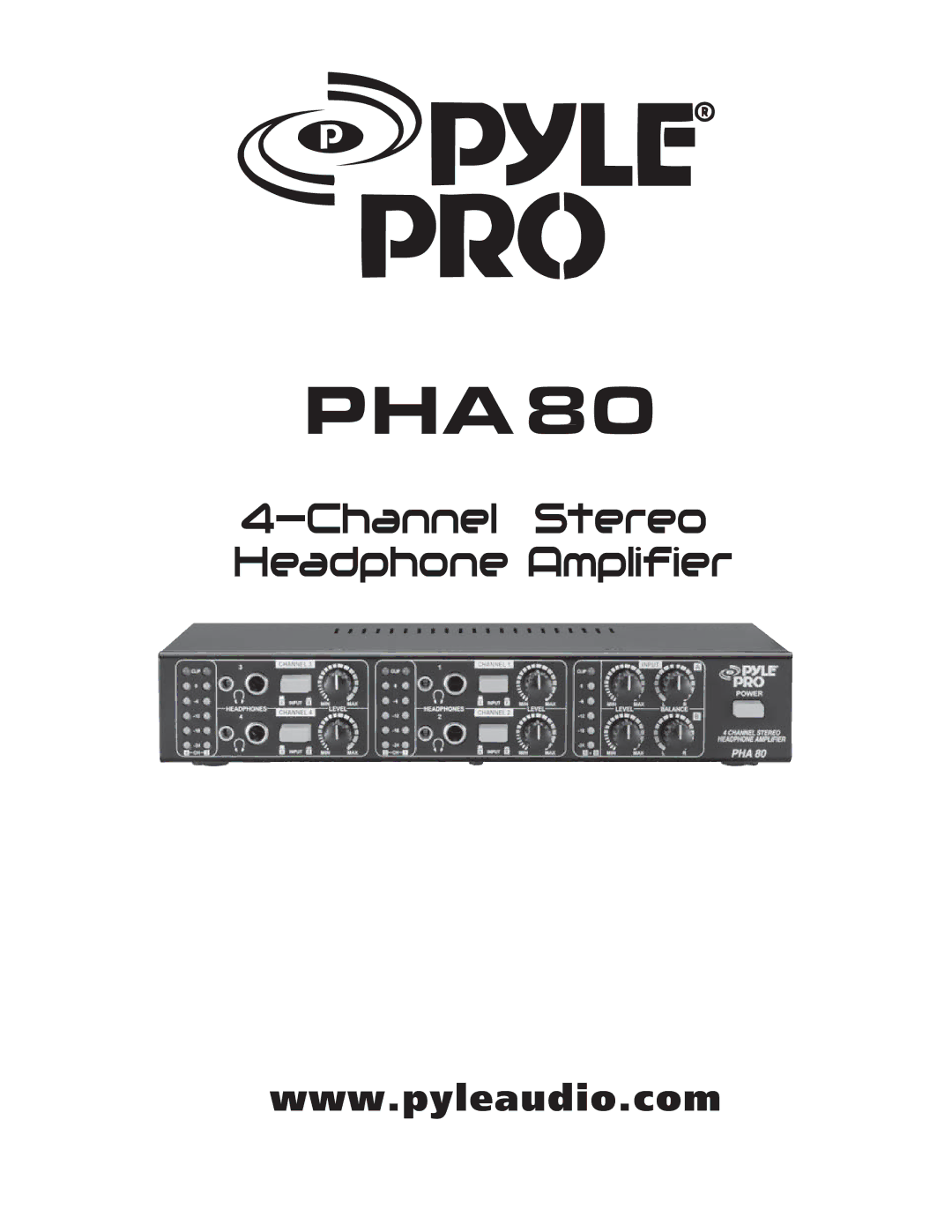 PYLE Audio PHA80 manual Pha 