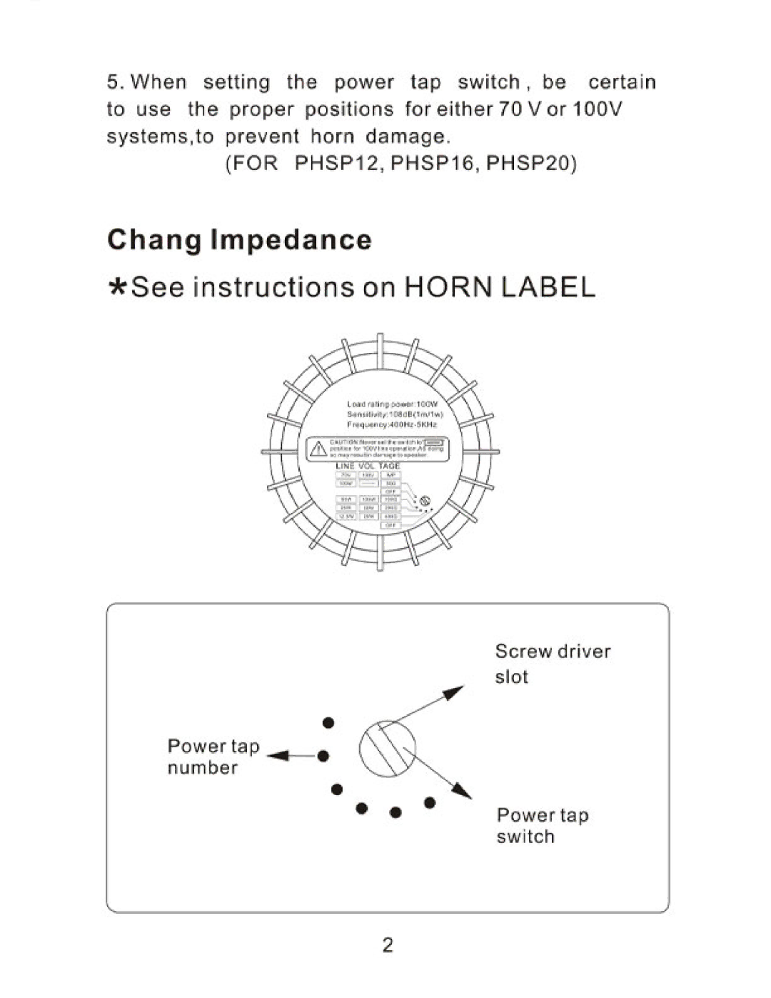 PYLE Audio PHSP20, PHSP16, PHSP12 owner manual 