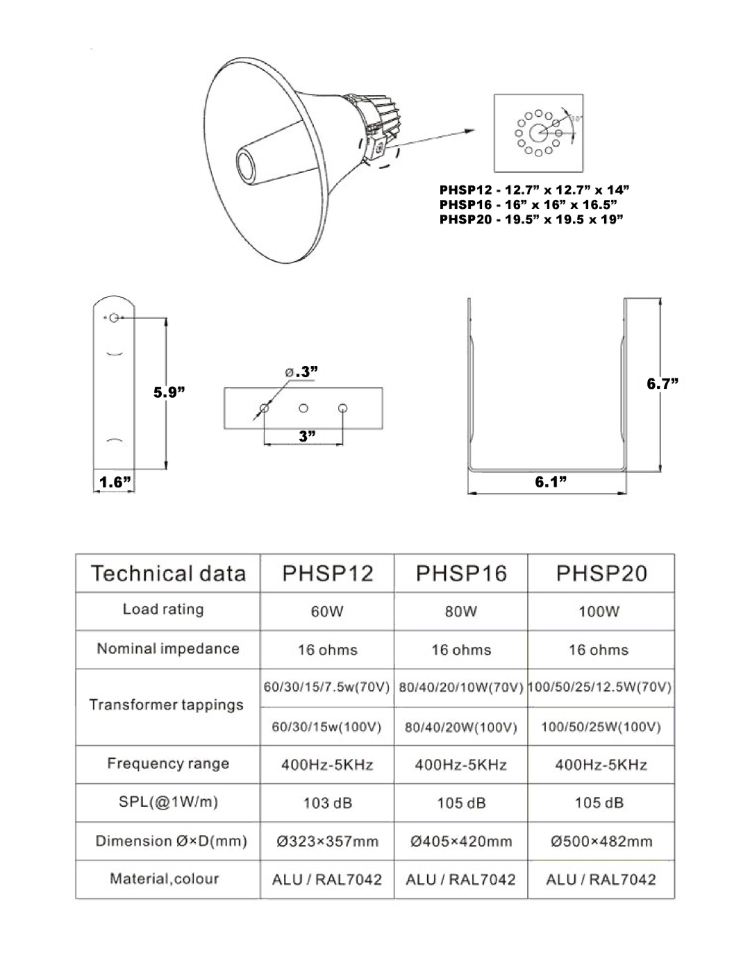 PYLE Audio PHSP16, PHSP12, PHSP20 owner manual 66.1 