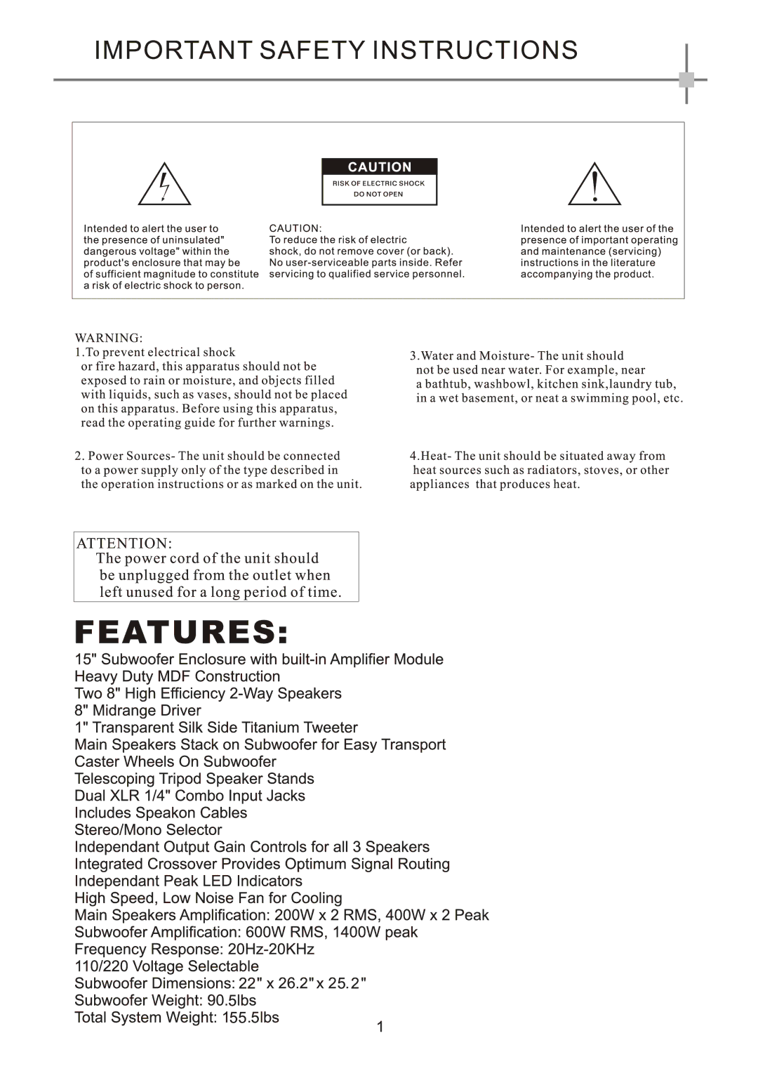 PYLE Audio PK15SBA manual 