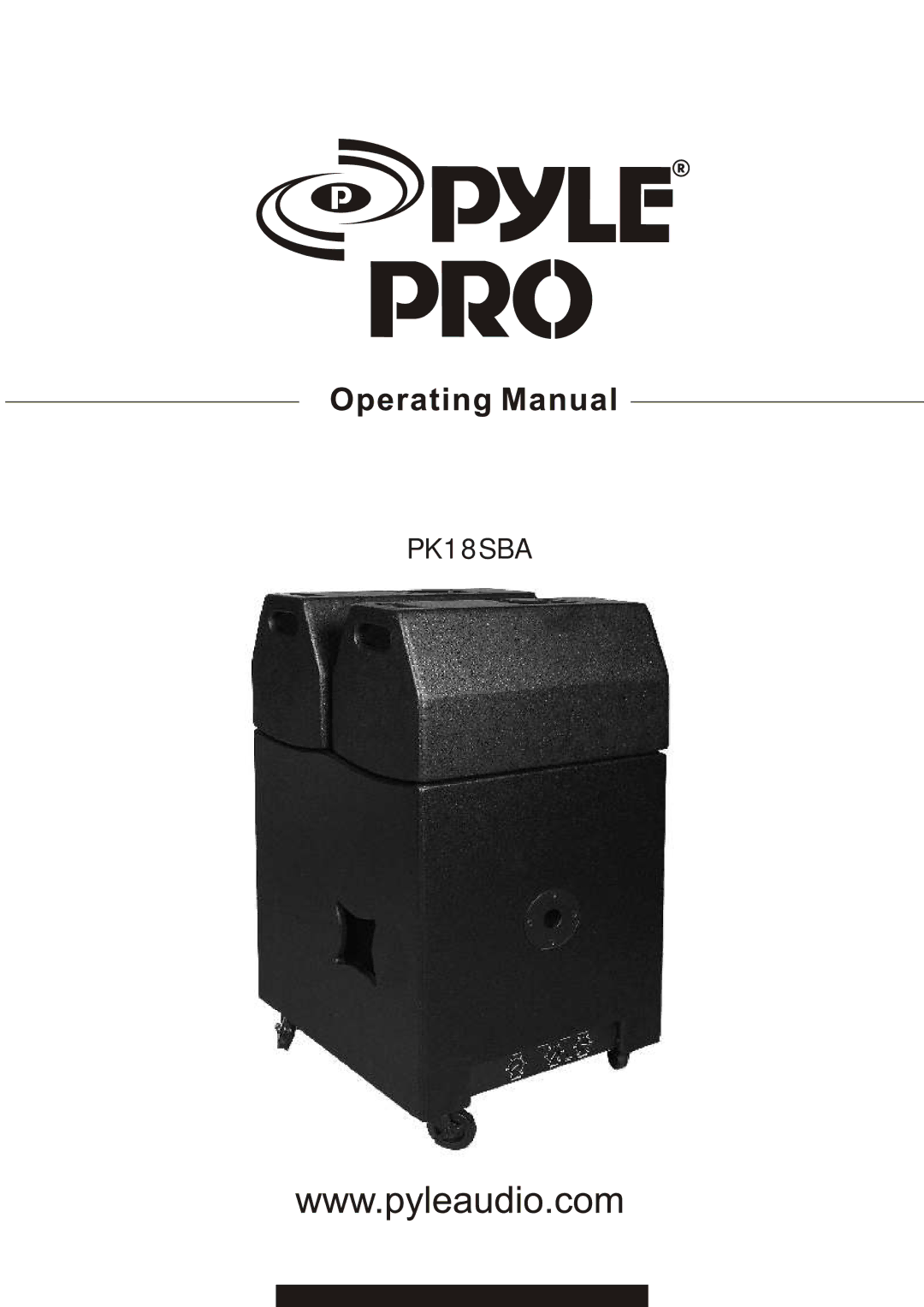 PYLE Audio PK18SBA manual 