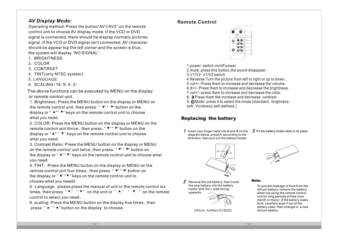 PYLE Audio PL71PHB manual Remote Control 