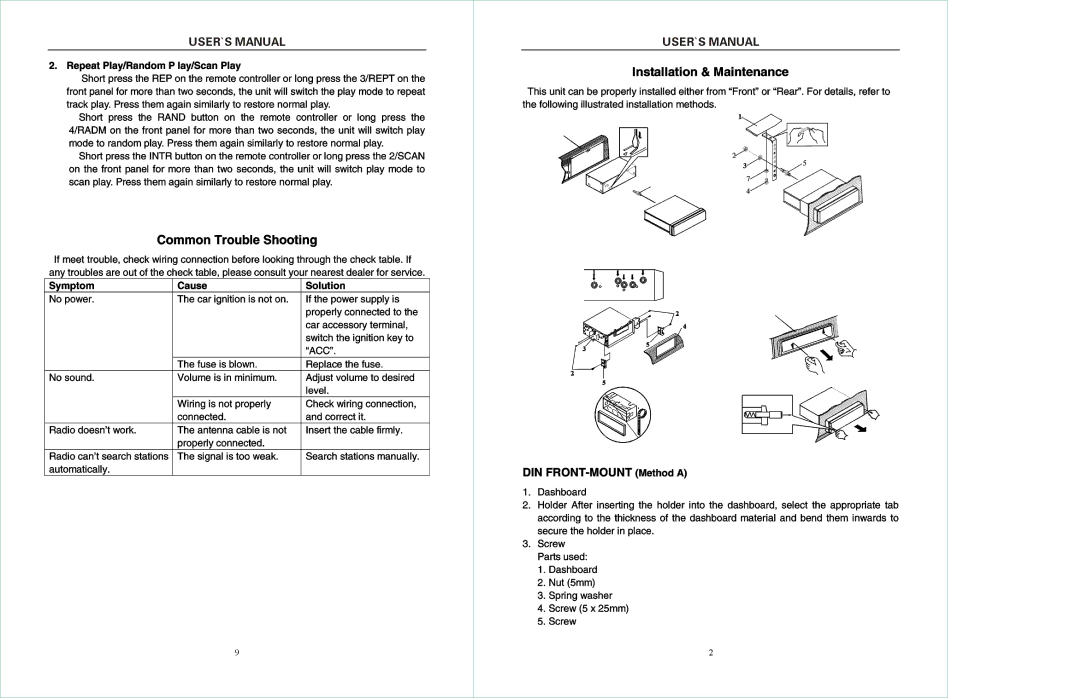 PYLE Audio PL90MU manual 