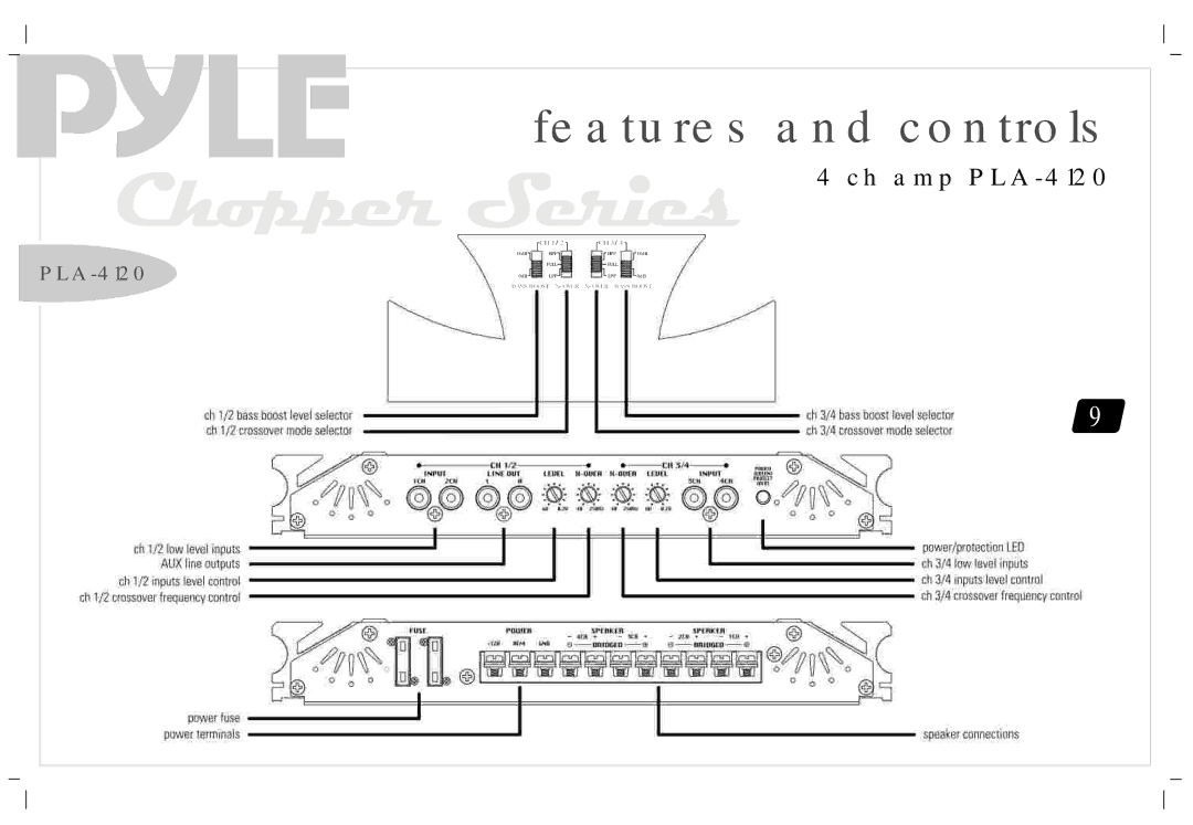 PYLE Audio PLA-4120, PLA1200, PLA2230, PLA-2260 manual 