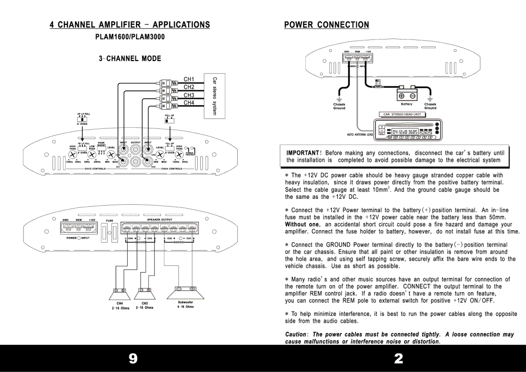 PYLE Audio PLAM1000, PLAM1600, PLAM1200, PLAM3000, PLAM2300 manual 