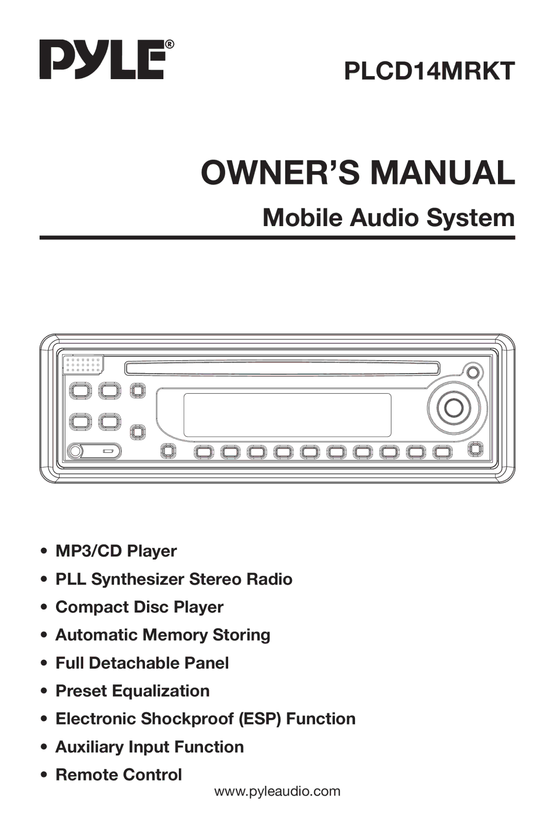 PYLE Audio PLCD14MRKT owner manual 