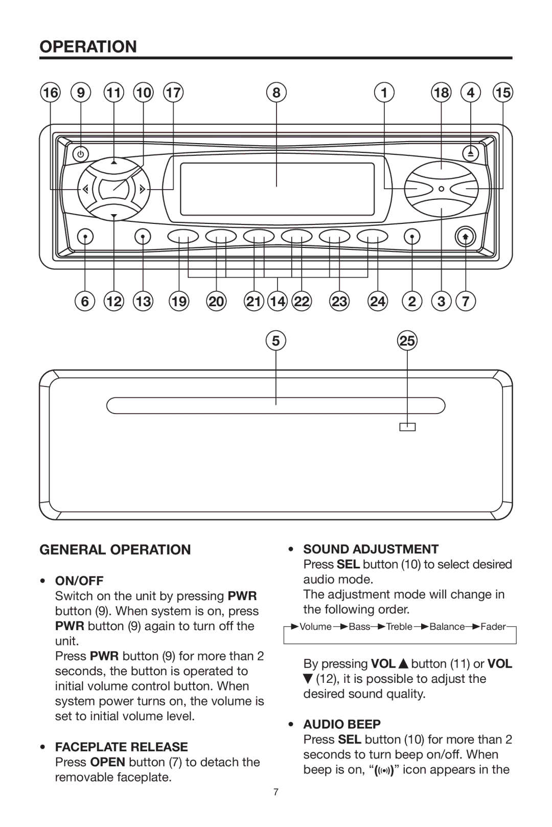 PYLE Audio PLCD15MR owner manual General Operation 