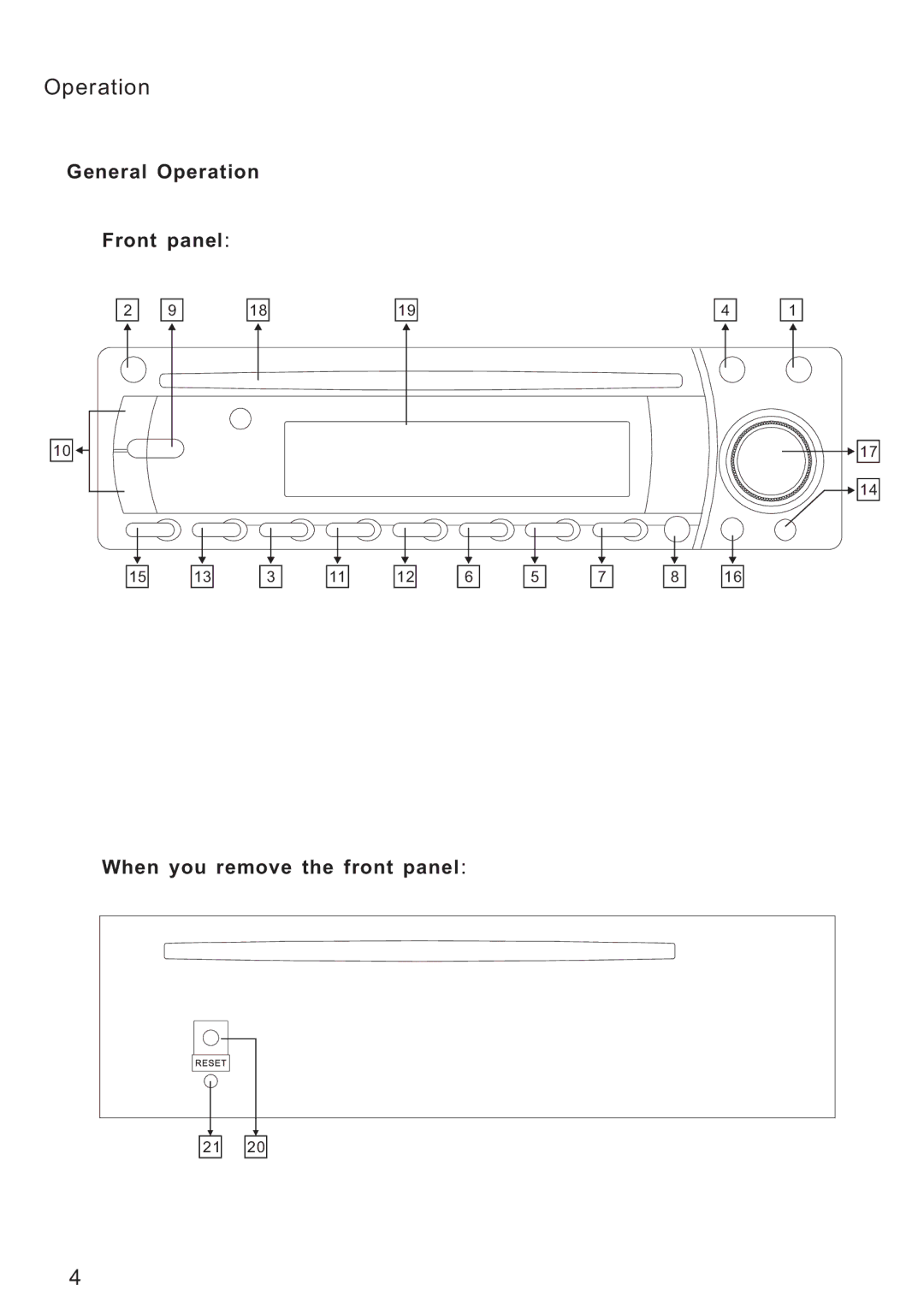 PYLE Audio PLCD21 instruction manual Operation 