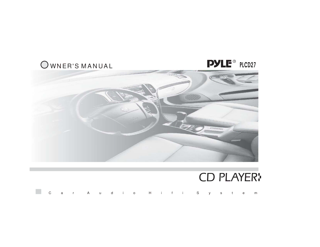 PYLE Audio PLCD27 manual CD PL Ayer 