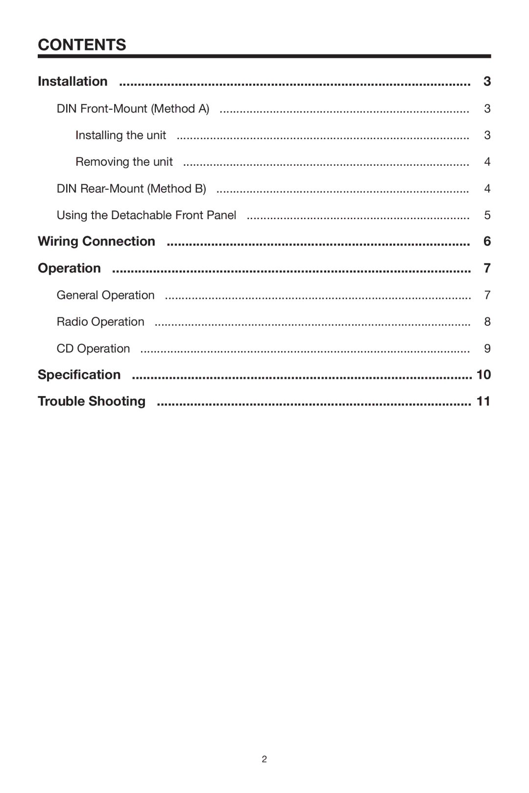 PYLE Audio PLCD29 owner manual Contents 