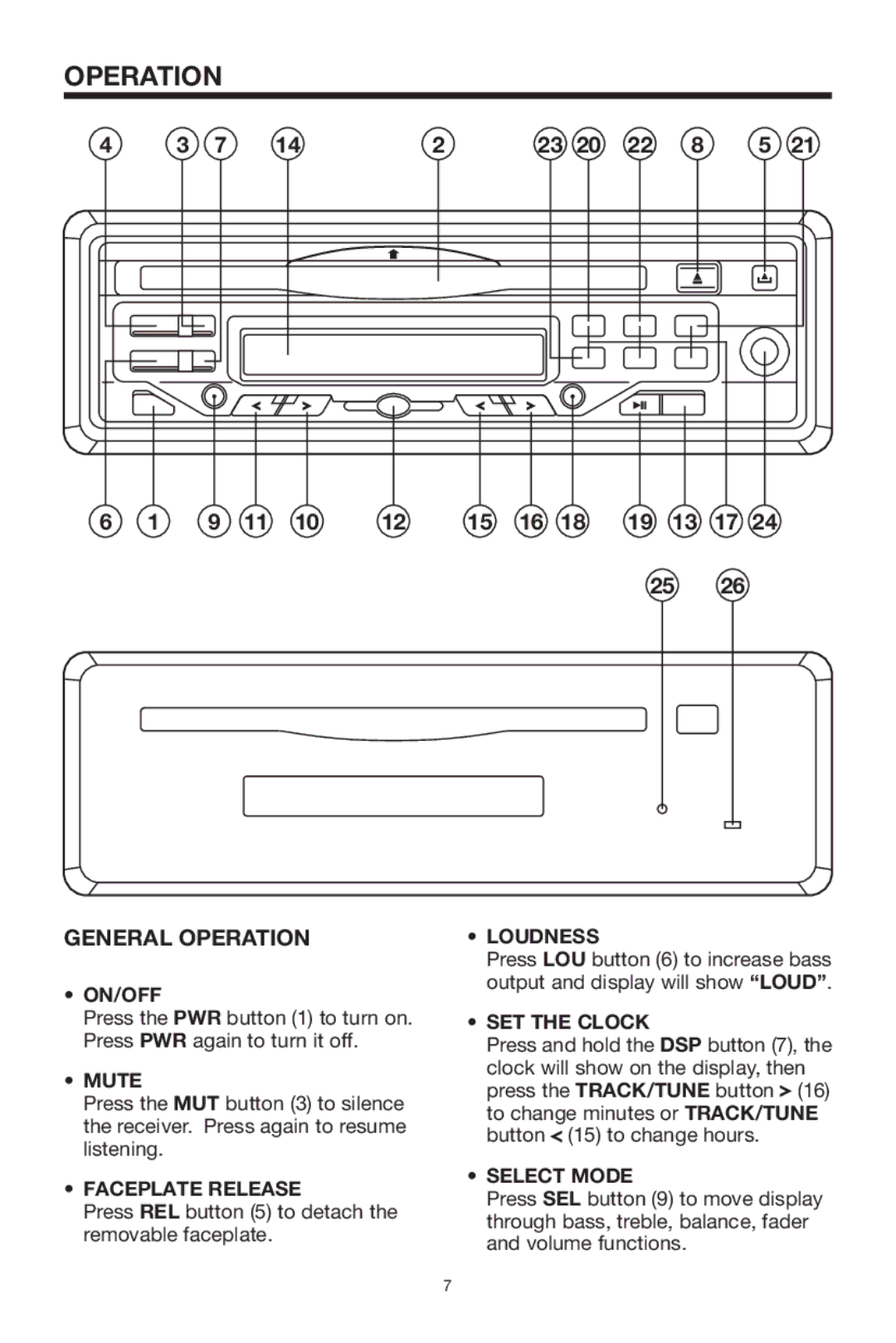 PYLE Audio PLCD29 owner manual General Operation 