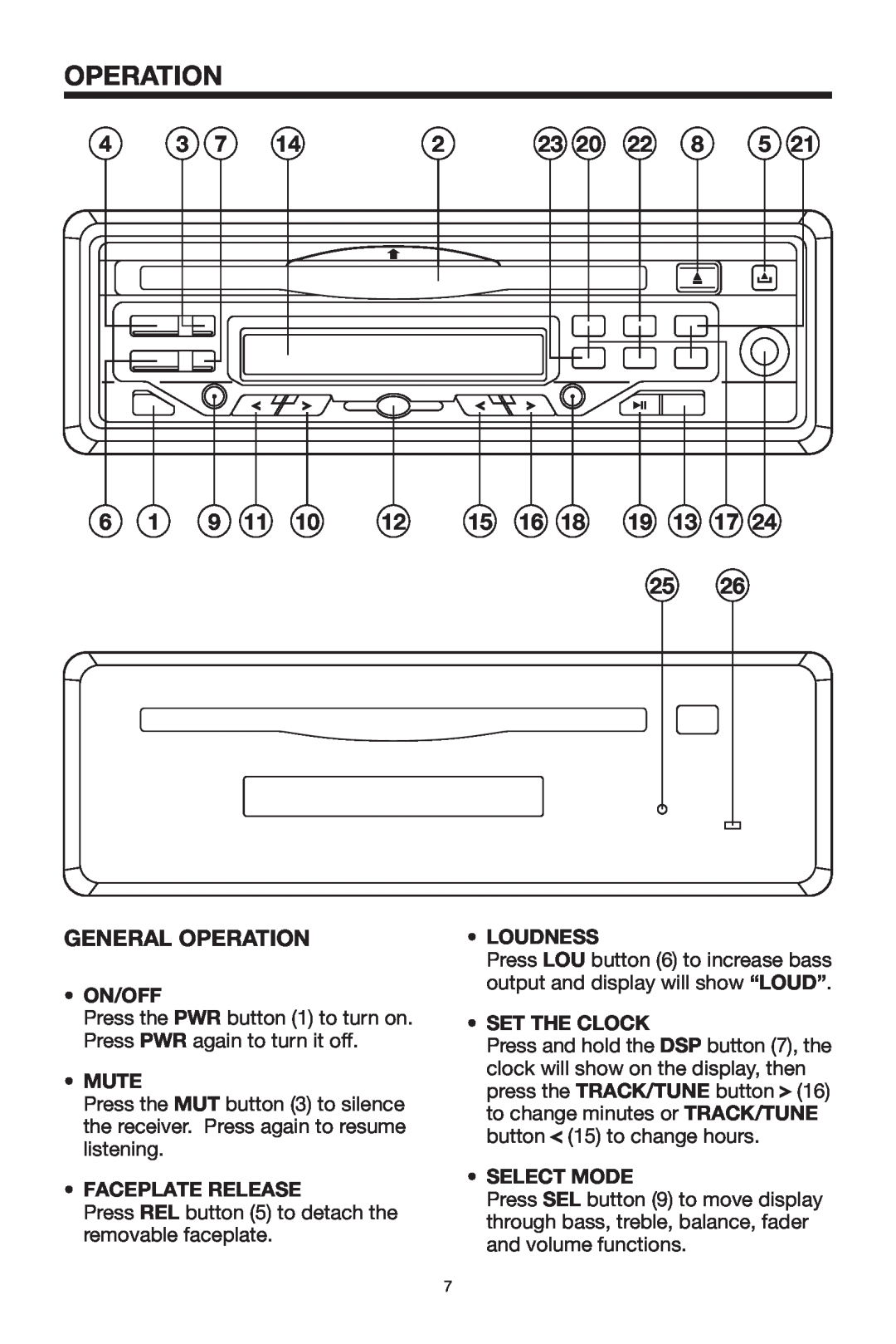 PYLE Audio PLCD29 owner manual General Operation 