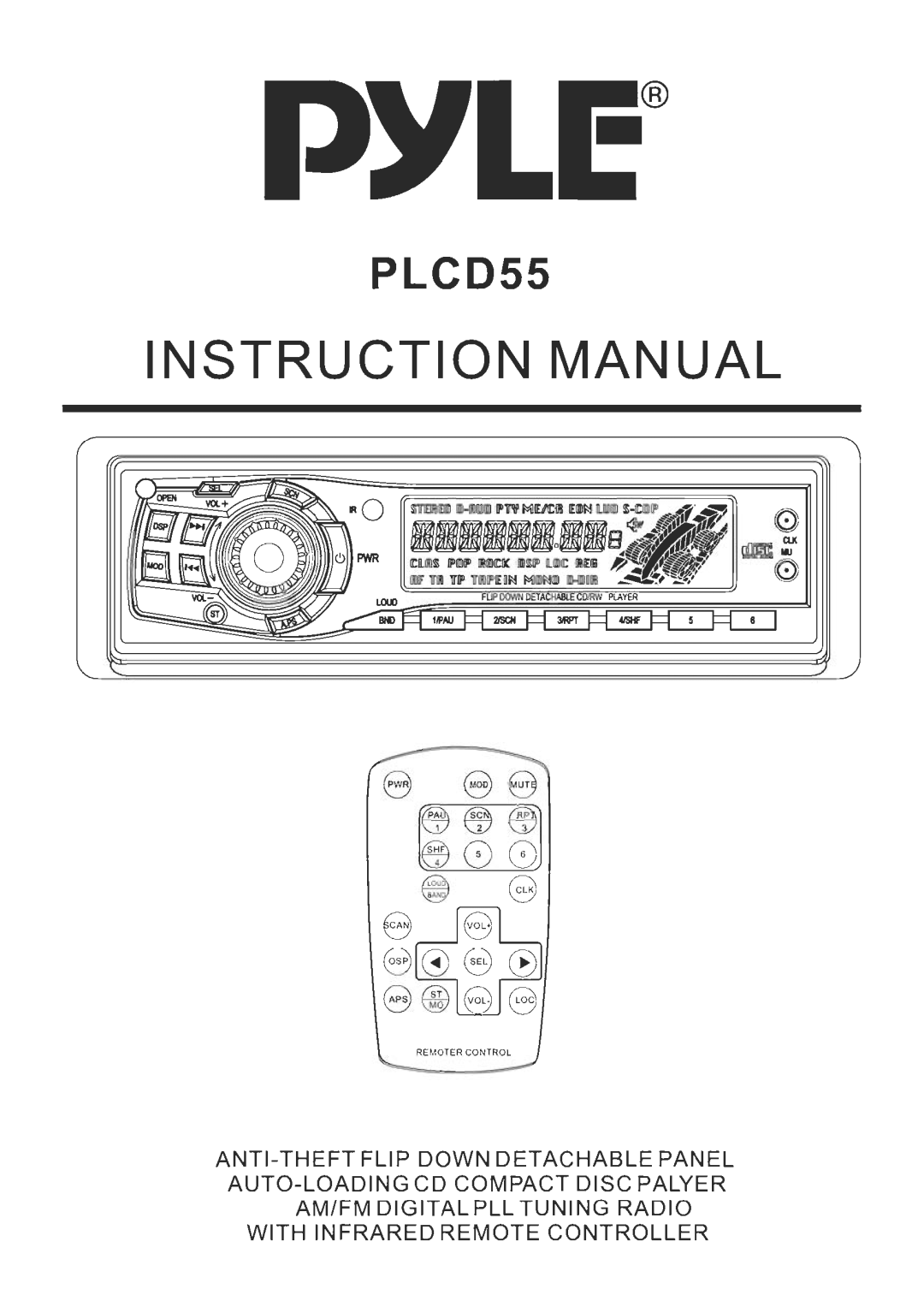 PYLE Audio PLCD55 manual 