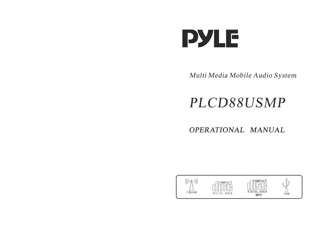 PYLE Audio PLCD88USMP manual 