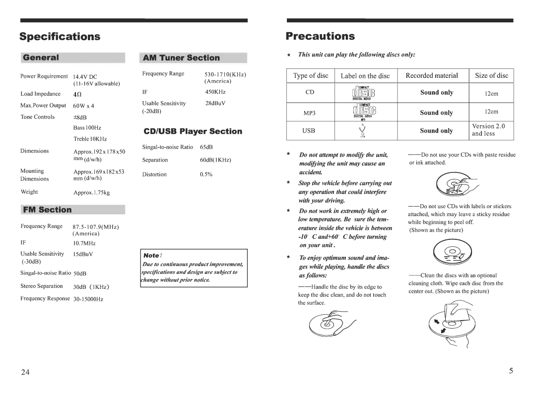 PYLE Audio PLCD88USMP manual 