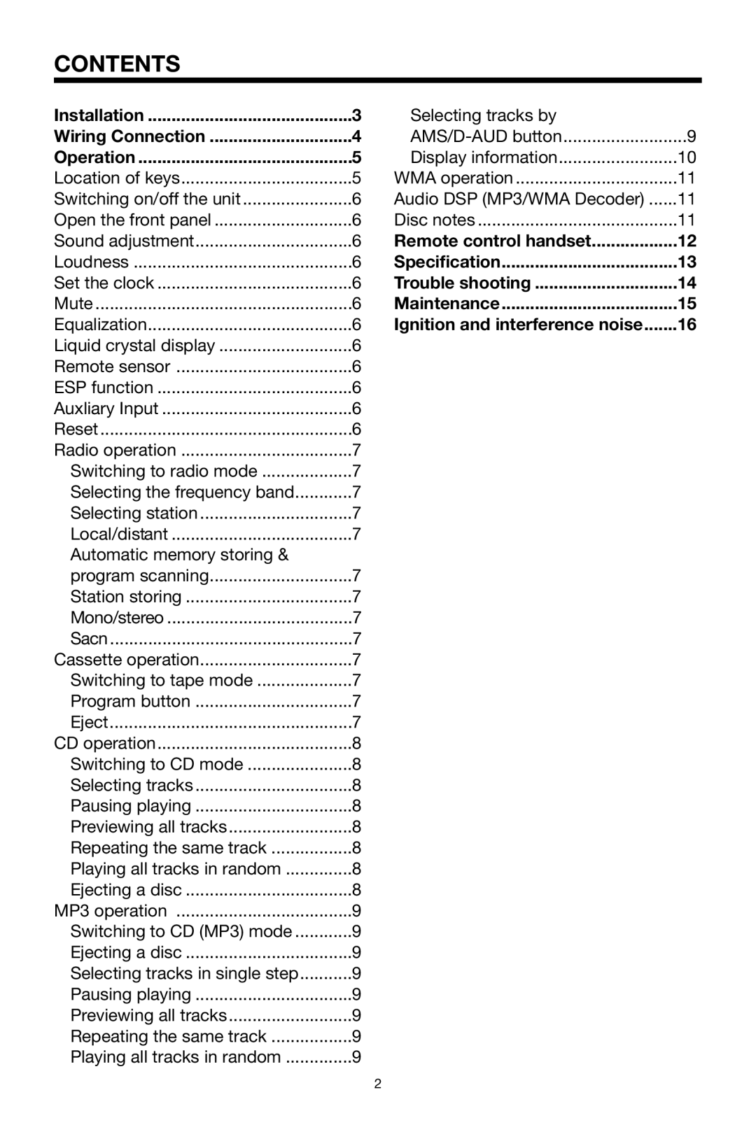 PYLE Audio PLCDCS220MP owner manual Contents 