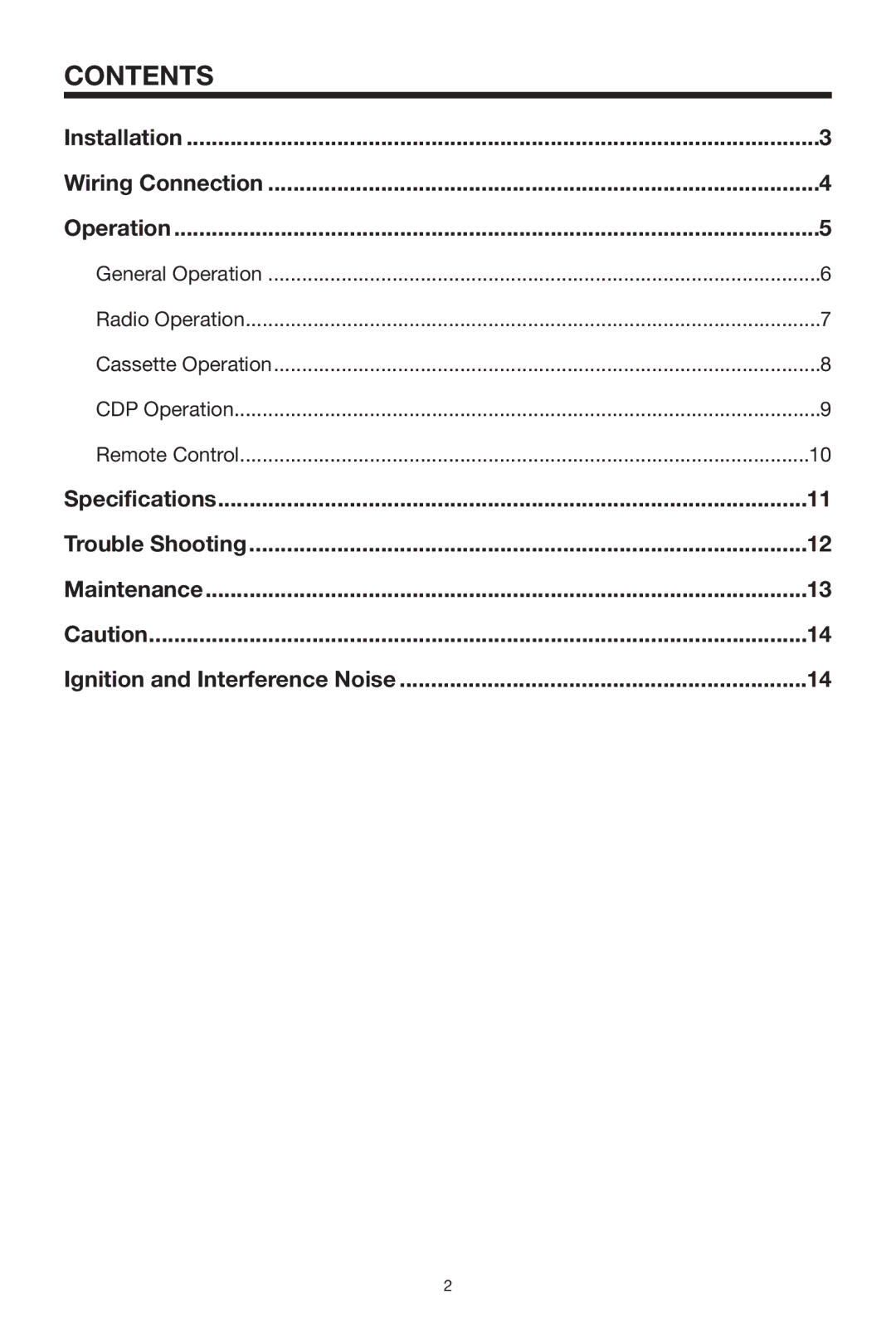 PYLE Audio PLCDCS300 owner manual Contents 