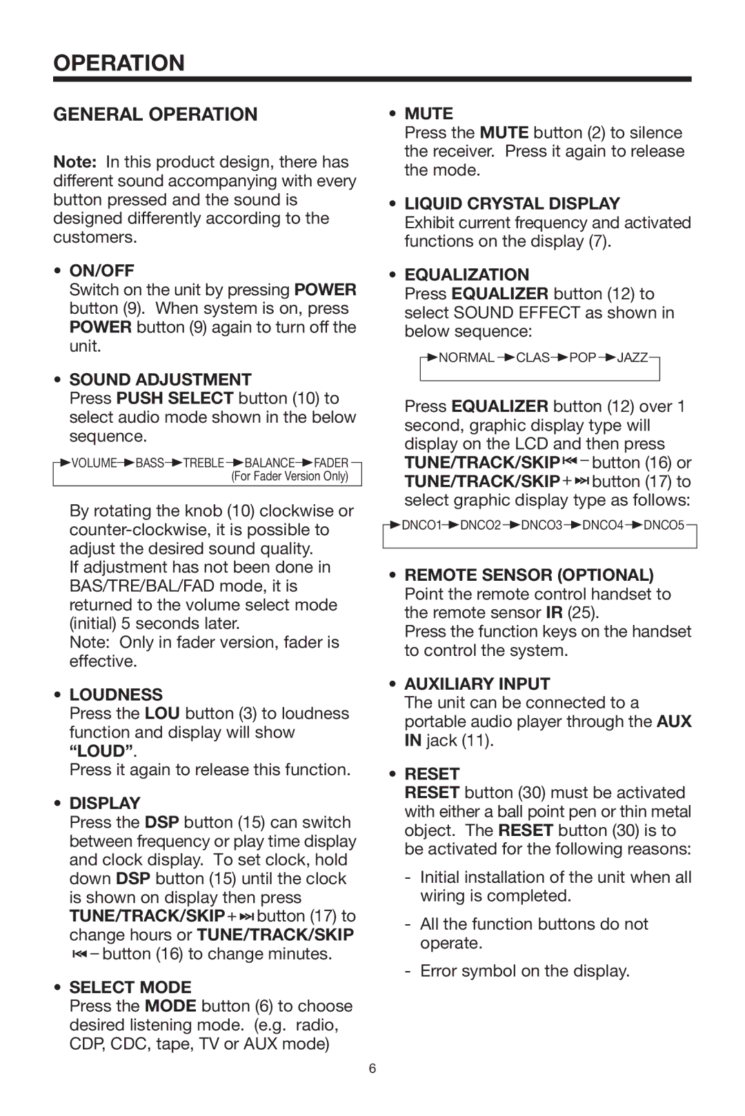 PYLE Audio PLCDCS300 owner manual General Operation 