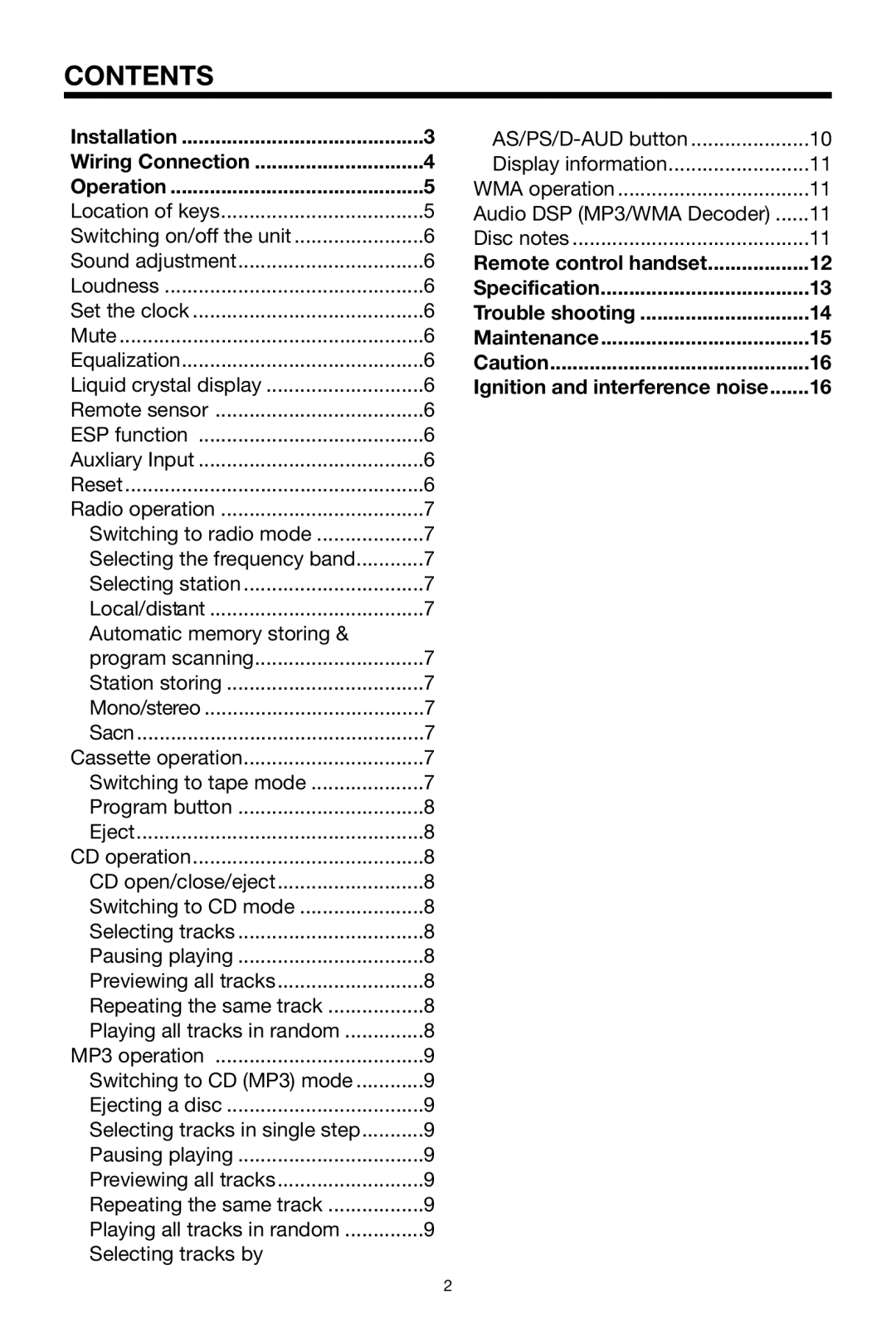 PYLE Audio PLCDCS330MP owner manual Contents 