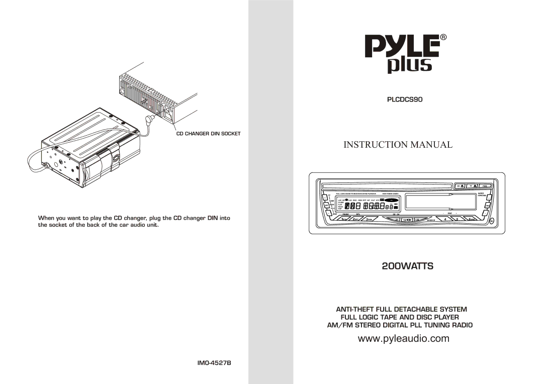 PYLE Audio PLCDCS90 instruction manual 200WATTS 