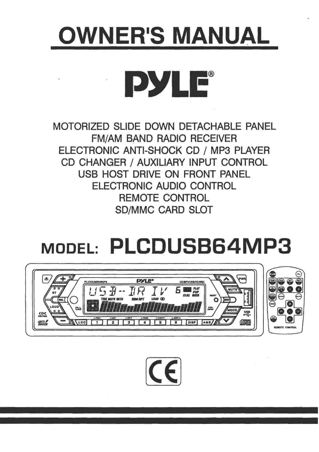 PYLE Audio PLCDUSB64MP3 manual 