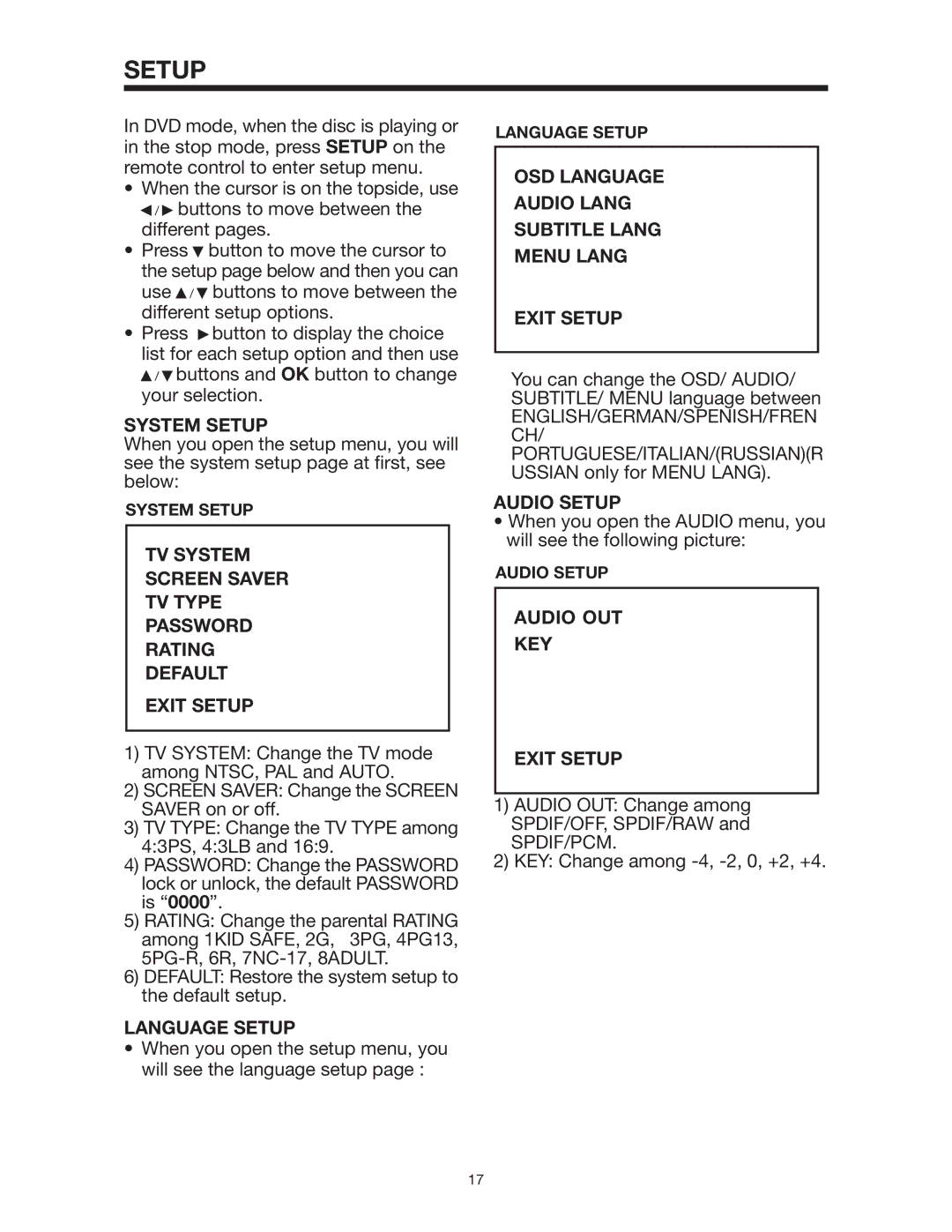 PYLE Audio PLD142 owner manual Setup 