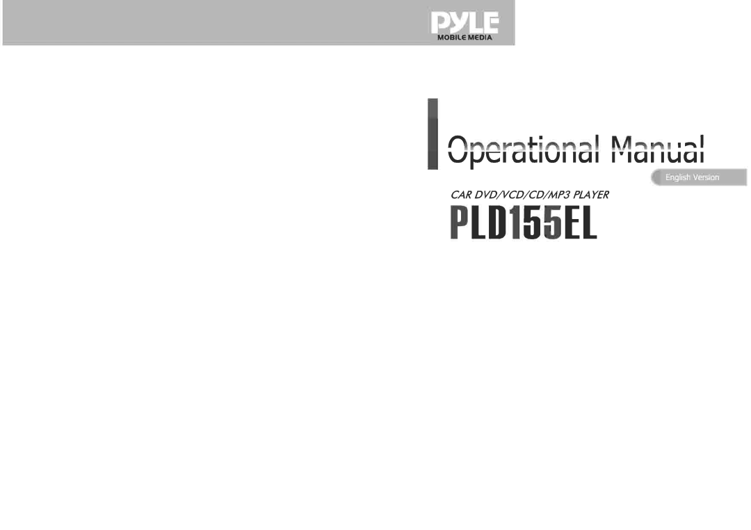 PYLE Audio PLD155EL manual 