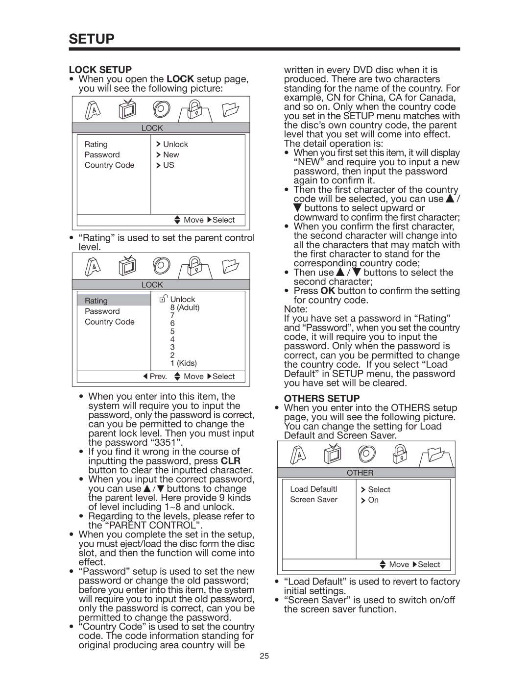 PYLE Audio PLD162 owner manual Lock Setup 