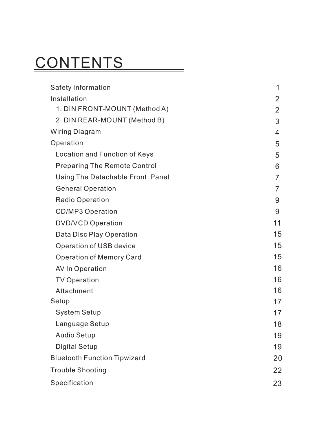 PYLE Audio PLD175TBT instruction manual Contents 