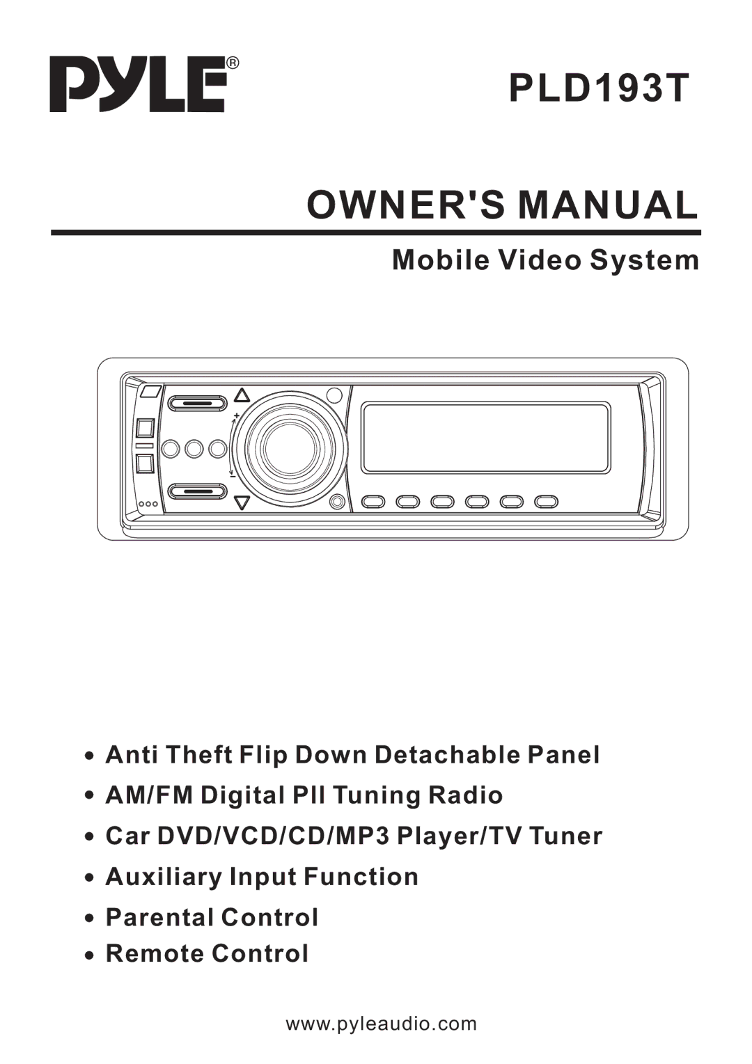 PYLE Audio PLD193T owner manual 