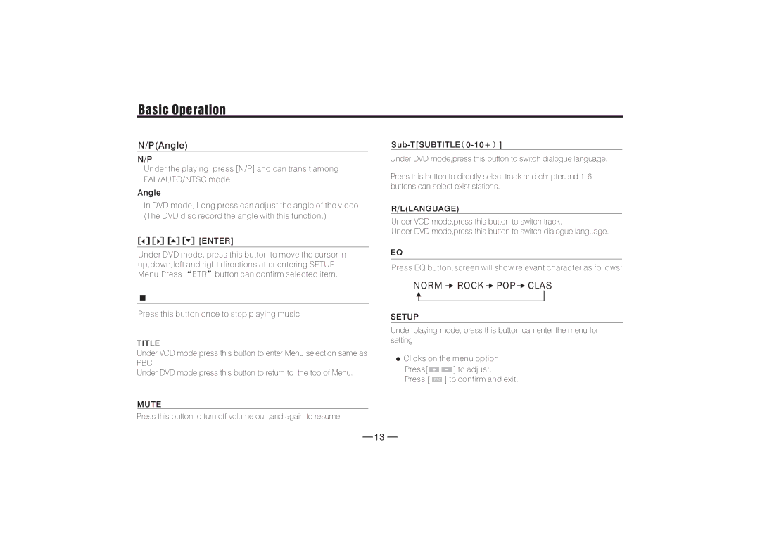 PYLE Audio PLD3MU manual Title, Mute, Llanguage, Setup 