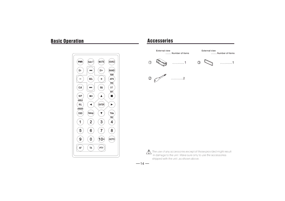 PYLE Audio PLD3MU manual Accessories 