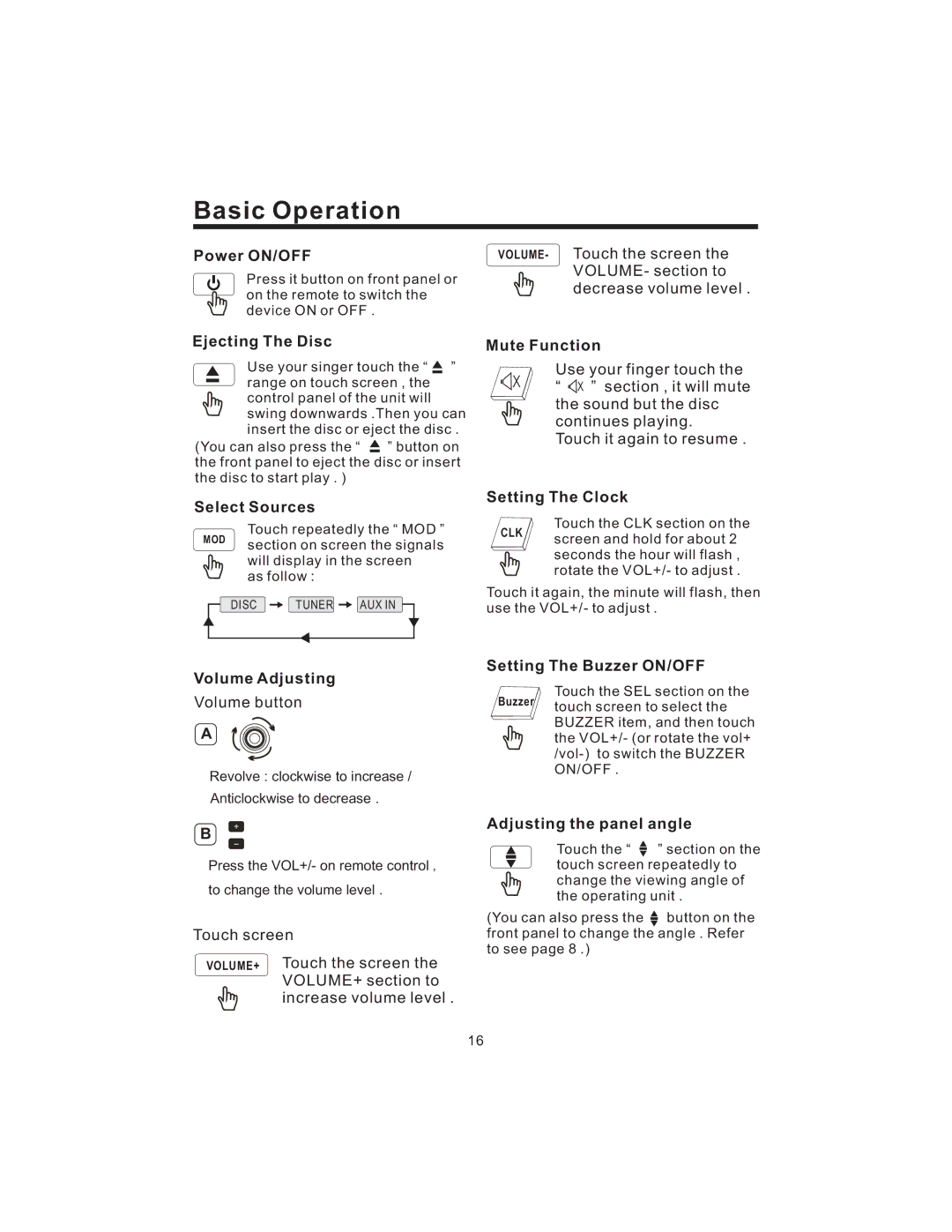 PYLE Audio PLD43MU owner manual Basic Operation 