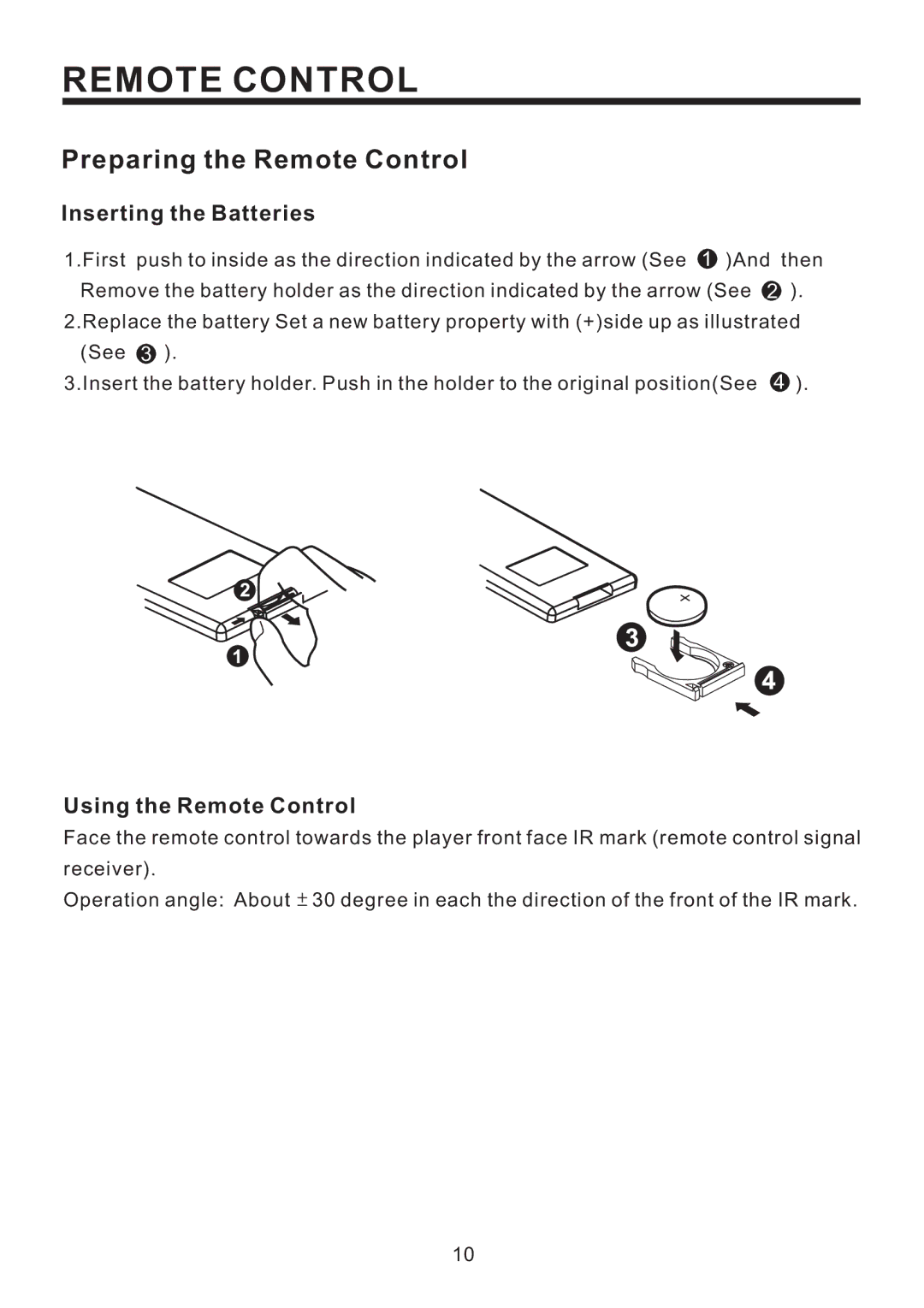 PYLE Audio PLD57MU owner manual Inserting the Batteries, Using the Remote Control 