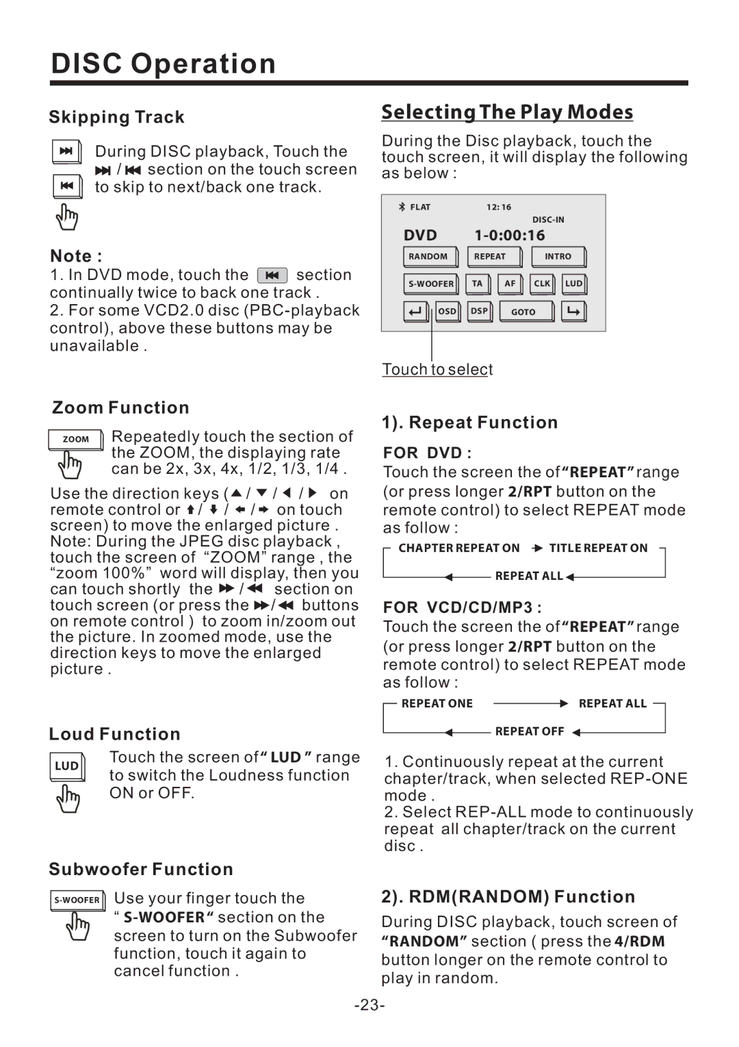 PYLE Audio PLD70BT owner manual Selecting The Play Modes 