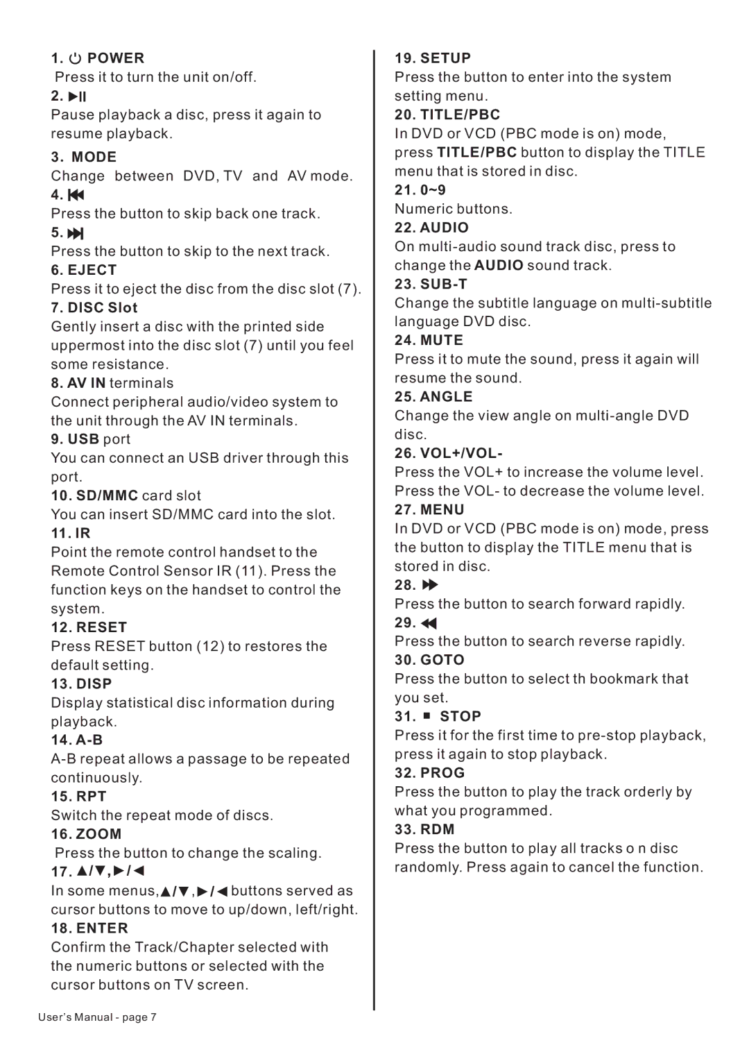 PYLE Audio PLDF23 owner manual Setup 