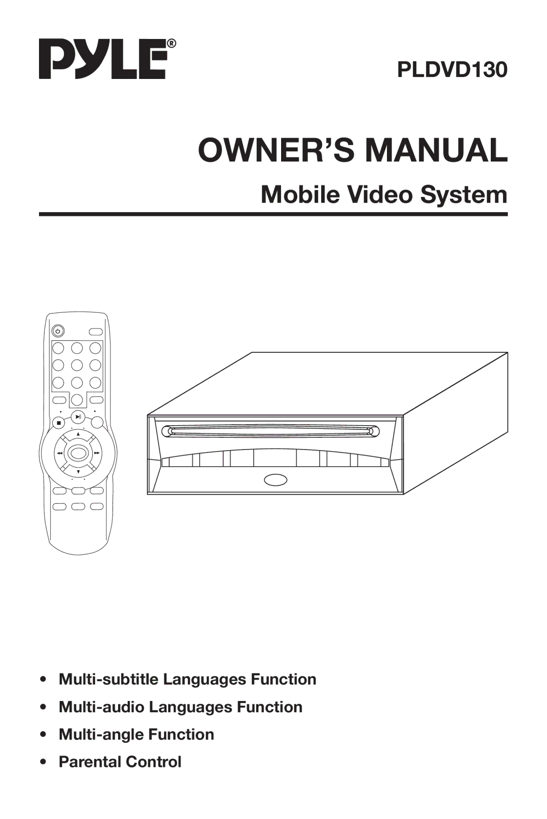 PYLE Audio PLDVD130 owner manual Mobile Video System 